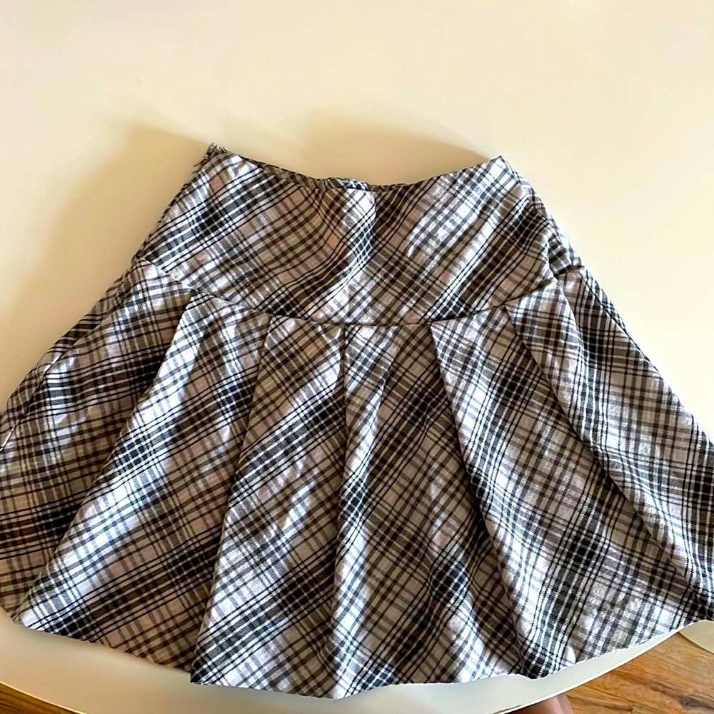 Plaid pleated mini school girl skirt